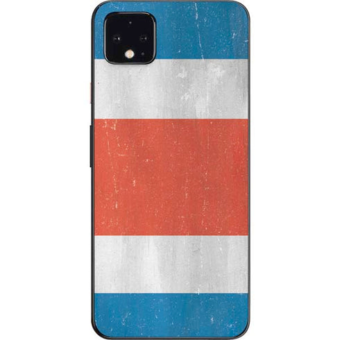 Costa Rican Flag Distressed Google Pixel 4 XL Skin
